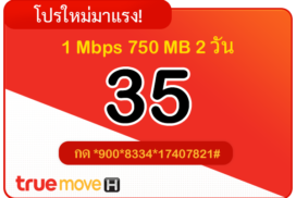 สมัครเน็ตทรู 35 บาท 2 วัน 48 ชั่วโมง 1 Mbps